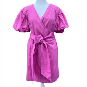 Charlie Holiday pink wrap dress size M
